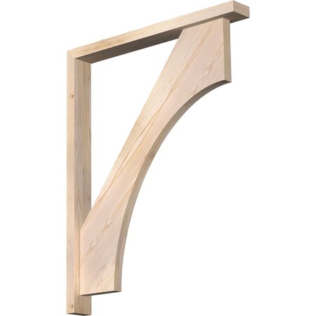 Ekena Millwork Westlake Block Smooth Bracket w/ Offset Brace, Douglas Fir, 3 1/2"W x 30"D x 38"H BKT0402X30X38WTL05SDF
